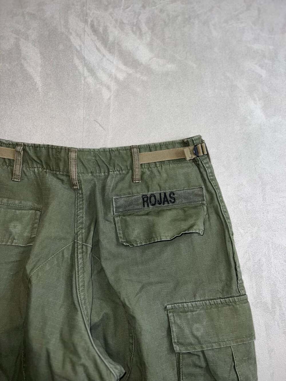 US Military Vintage Cargo Pants Green Olive Ripstop - Picture 10 of 10